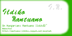 ildiko mantuano business card